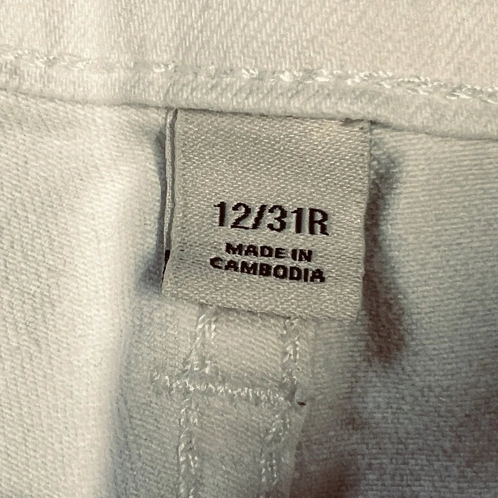 UNIVERSAL THREAD Jeans Women‎ 12  White Stretch High-Rise Skinny Crop Denim Pant